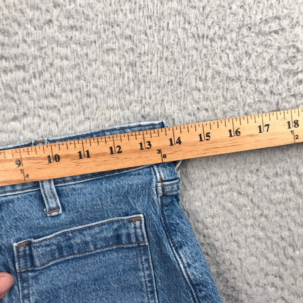Madewell Curvy Perfect Vintage Wide Leg Jeans Women 27P Blue Patch Pocket Denim - Picture 8 of 14